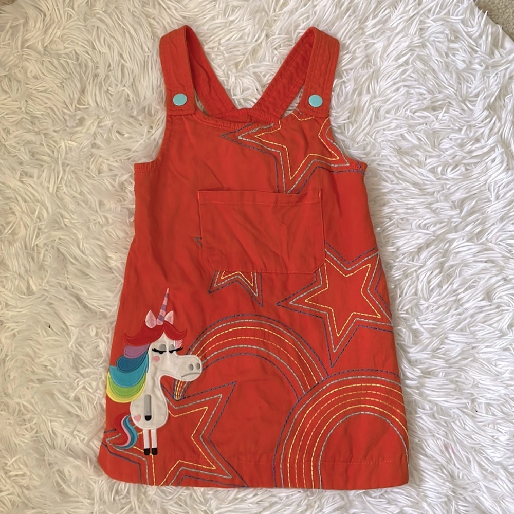 Authentic Disney In & Out Rainbow Unicorn Overall Dress